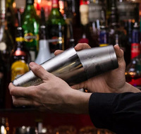 Ensemble de 3 Shakers à Cocktails Boston en Acier Inoxydable 304, Kit de Barman, Ustensiles de Bar, Qualité Alimentaire, Capacité 500/700 ml, Emballage Cadeau