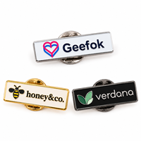 Épinglette rectangulaire personnalisée en émail, conception gratuite, avec nom, logo ou texte, badge métallique personnalisé, épinglette de revers en émail souple ou dur