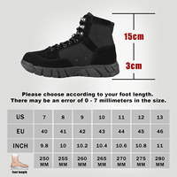 Bottes tactiques en nylon Cordura Ripstop, couleur noire discrète, bottes de combat, HydroGuard, imperméables, antidérapantes, chaussures de patrouille
