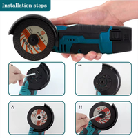 适用于迷你无绳无刷角磨机 12V 3 英寸 19500RPM 滑动开关电动工具，用于一般研磨