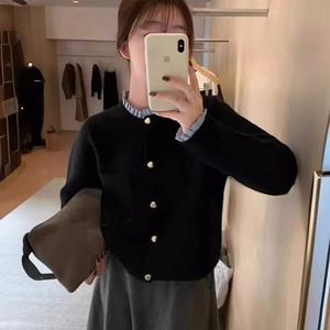 Automne hiver mode femmes à manches longues amour bouton Cardigan populaire couleur bloc cachemire manteau haute qualité femmes chandails - Product Image 6