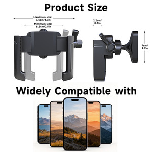 Support de téléphone portable universel à <span class=keywords><strong>fixation</strong></span> murale adhésive pour <span class=keywords><strong>vélo</strong></span> de spinning, tapis de course, douche – Design minimaliste pour personne paresseuse - Product Image 4