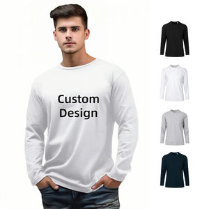 Camisetas Personalizadas para Hombre 100% Algodón, Cuello Redondo, Manga Larga, Diseño Transpirable Antiarrugas de Alta Calidad - Product Image 4