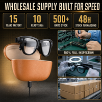 Lunettes Intelligentes IA Meta Glasses avec Caméra 800W et Étui Rechargeable pour Photographie, Vidéo, Musique et Traduction en Temps Réel