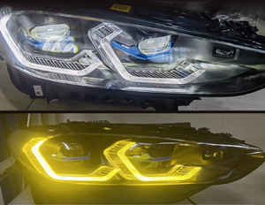Đèn pha laser màu kép SJC cho BMW 4 Series G22 <span class=keywords><strong>G23</strong></span> G26 G80 g82 420i 425i 430i m440i 2020 2023 màu trắng vàng DRL đầu đèn - Product Image 3
