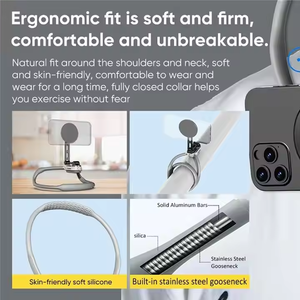 Impermeável Universal Peito Magnético e Suporte Do Telefone Pescoço para POV Vlog Gravação Go Pro Montagem Do Telefone Celular para Uso De Mesa - Product Image 5