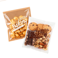 Sac en papier Kraft transparent résistant à l'huile 21*25cm fait à la main pour pain salade gâteaux bébé emballage alimentaire commande minimum 100 pièces CPP PE
