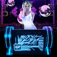Console DJ personnalisée avec logo, miroir LED Infinity, table DJ anti-vibration pour boîte de nuit, 1,2 m/1,5 m, effet abysse arc-en-ciel, directement de l'usine