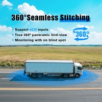 Système de caméra de recul 360° pour voiture, kit DVR 4G, caméra de recul pour chariot élévateur, moniteur 8 pouces 1080P, GPS, WiFi, surveillance de sécurité