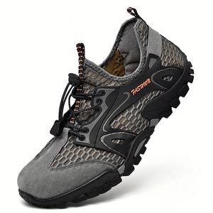 Chaussures de randonnée pour hommes, respirantes, légères, avec empeigne en mesh, lacets, antidérapantes, pour l'escalade, la marche aquatique et la randonnée en rivière - Product Image 3