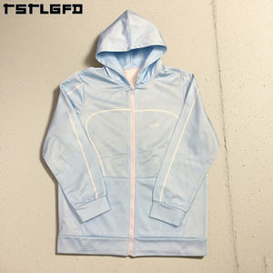 Tùy chỉnh Zip Up Retro Áo khoác bóng đá với đường ống trống Trọng lượng nhẹ <span class=keywords><strong>softshell</strong></span> Nylon theo dõi áo khoác áo gió người đàn ông - Product Image 4