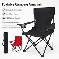 Fauteuil pliant portable léger en aluminium et tissu Oxford, chaise de camping robuste avec dossier pour jardin et parc