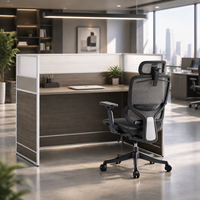 Poste de travail modulaire individuel pour bureau, avec cloison et plateau en mélamine, idéal pour les projets de bureau