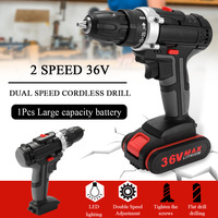 Perceuse-Visseuse Électrique Lithium 2-en-1 Outil Set Portable Usage Domestique avec Vitesse Variable et Fonction Percussion avec Support OEM