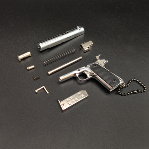1911 Mini Metal Gun Mechanical Model PUBG <b>Game</b> 3D Simulation Gun Toys Shell Injecting Handgun Keychains Gun for Kids - Product Image 3