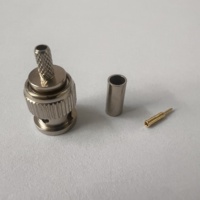 Conector Q6 Mini BNC-C-J1.5, Conector Coaxial de 50 ohmios, Conector Mini BNC Macho para Cable de Comunicación RG316 RG174