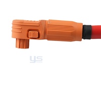 Cable de Alimentación de Alto Voltaje para Almacenamiento de Energía de Baterías EV, 8AWG, Núcleo de Cobre, Conector de Bloqueo en Forma de L Naranja, Conjunto de Cable HV