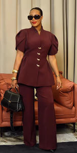 批发2025夏季新款时尚优雅气质通勤纯色修身立筒透气环保长裤简约 - Product Image 5