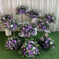 C-650 Vente en gros de boules de fleurs de couleur violette, arrangement de fleurs de couleur lavande clair, centre de table pour mariage