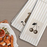 Striped Cotton Kitchen Tea Towels, Soft Absorbent Reusable Dish Towels for Farmhouse Home Baking Cooking Restaurant Wholesale
