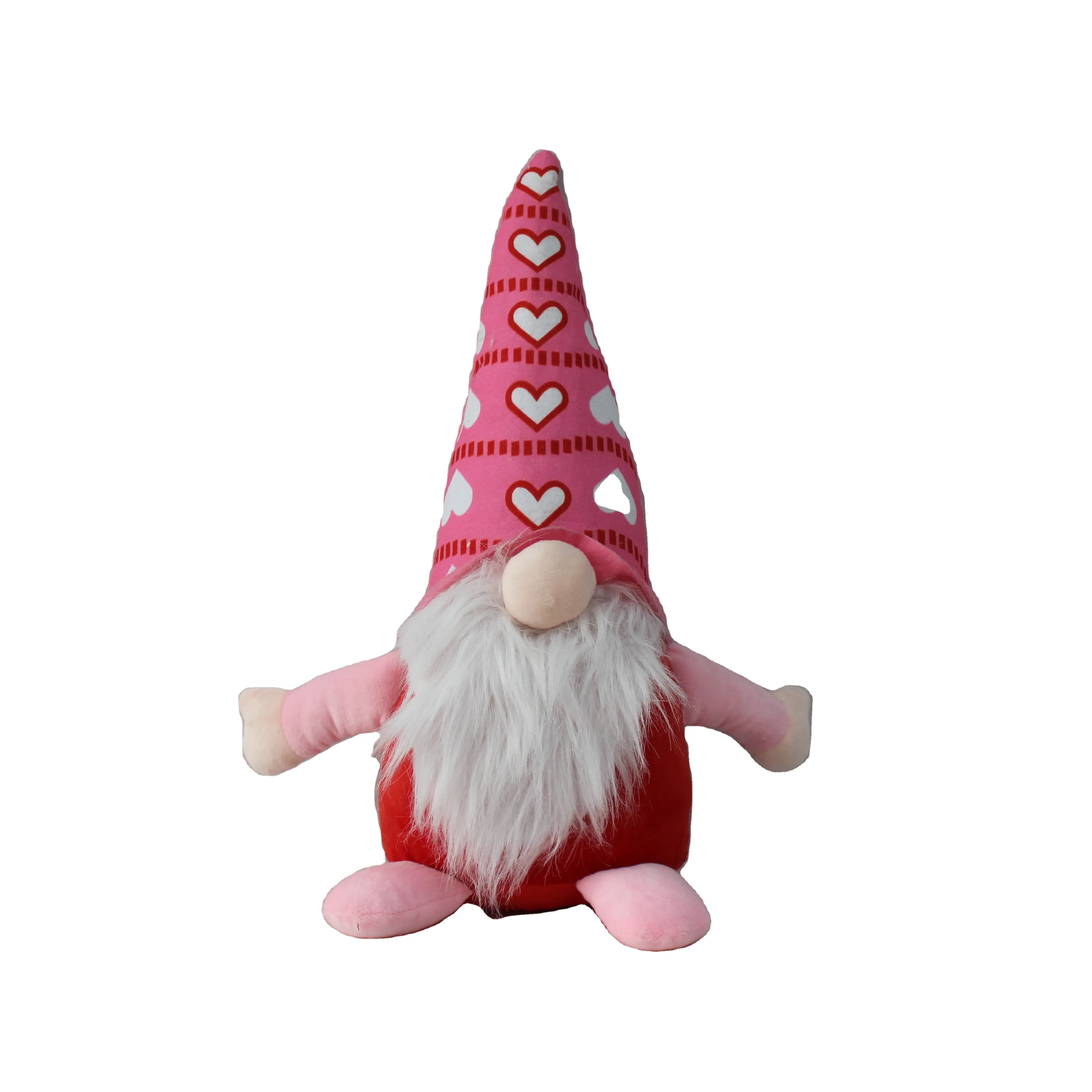 Topi tajam Santa Claus mainan anak-anak dekorasi pohon Natal bahan alami boneka mewah untuk hadiah Natal