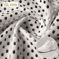 Tissu en maille tricotée chaîne légère, à séchage rapide, imperméable et respirant, 100 % polyester, pour languettes de chaussures, empeignes et semelles intérieures, directement de l'usine