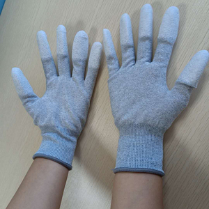 Led Industrie Geleidende Nylon Carbon Pu Met Vingertop Gecoate Elektronica Werken Antistatische Top Fit Esd Handschoenen - Product Image 2
