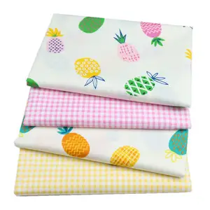 Cartoon fruit pineapple print children's environmental protection printed twill fabric baby cover sunscreen all cotton fabric