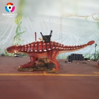 Attraction de dinosaure géant Ankylosaurus de 5 m pour parc à thème et parc d'attractions