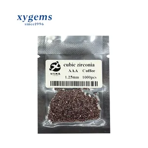 1.25mm Coffee Color machine for cut gems Fake Diamond synthetic Cubic Zirconia for Cubic Zirconia jewelry