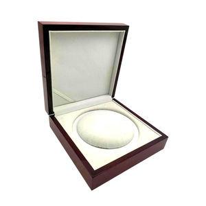 Customized Solid Wood <b>Jewelry</b> Box 190x190x60mm Hot Stamping Logo Gift <b>Packaging</b> Rectangular Chinese Style - Product Image 4