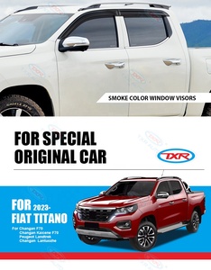 Visiera per finestrini del veicolo paraocchi antipioggia nero parasole deflettori per <span class=keywords><strong>auto</strong></span> <span class=keywords><strong>accessori</strong></span> esterni per <span class=keywords><strong>Fiat</strong></span> Titano 2023- - Product Image 6