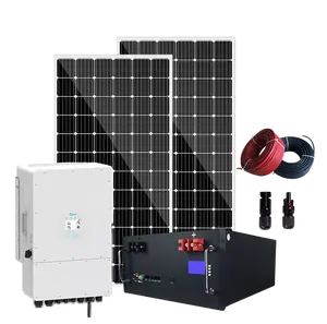 hybrid solar system 5000watt Home Solar Kit hybrid Solar generator system 5kw 8kw 10kw 15kw solar Lithium battery complete