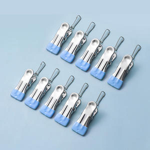 Pinzas de Acero Inoxidable Individuales, Antideslizantes, Resistentes al Viento, para Ropa y Calcetines, Uso Doméstico, para Fijar Edredones y Bolsas - Product Image 1