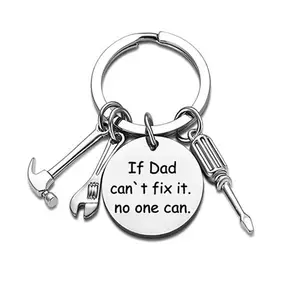 Valentines Day Father's Day Creative Gifts If Dad Can't Fix It No One Can Hand Tools Keychain Daddy Key Rings Papa Key Chain