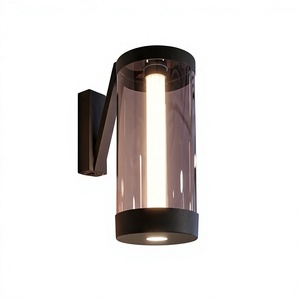 Modern Glass Shade Wall <b>Light</b> Metal Frame LED <b>Sconce</b> 11W Indoor Wall Mounted Lamp - Product Image 1