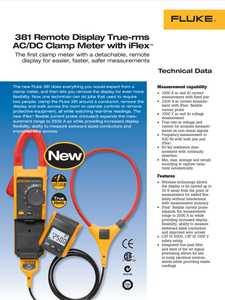 381 เครื่องวัดทรูอาร์เอ็มเอสแบบแสดงผลระยะไกล IFlex 1000A 2500A AC 1000V III/IV จอแสดงผลแม่เหล็กไร้สาย ความต้านทาน 60k 1 - Product Image 3