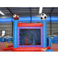 Château gonflable commercial avec toboggan intégré pour jeux sportifs et fêtes d'anniversaire d'enfants