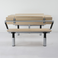 Ensemble table et chaises de salle à manger pour 4 personnes, en acier durable et écologique, pour restaurant commercial, cantine, aire de restauration, centre commercial, école