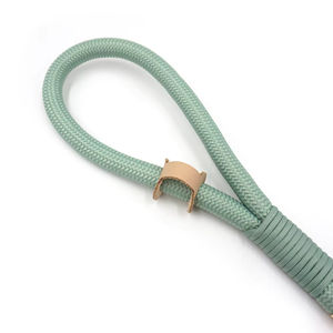 Produits uniques 2026 : Collier pour chien en velours doux vert sauge, laisse en polyester pour animaux, corde et porte-sac à déjections canines doré tendance - Product Image 2