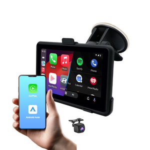 Pantalla Inteligente para Auto de 7 Pulgadas con Carplay/Android Auto, GPS Integrado, Batería de 4000 MAH, Mirror Link, YouTube - Product Image 1