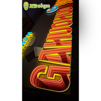 Lettres en relief LED personnalisées résistantes aux intempéries Infinity Abyss en acrylique semi-transparent IPX7 pour la publicité extérieure, les magasins de voitures et les entreprises