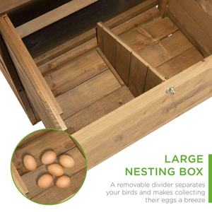 Gabbie a strati per animali domestici a buon mercato per esterni gabbie a strati in legno di grandi dimensioni pollaio Mobile in legno con ruote - Product Image 5