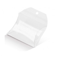 Boîte cadeau pliable en PVC transparent personnalisée, motif carré, emballage cosmétique, petit emballage en plastique jetable, fabriqué en PP PET