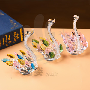 Crystal Glass Swan Decor Artificial Crystal Valentine's Day Gift For Home Bedroom Decoration - Product Image 3