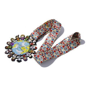 Venta <span class=keywords><strong>directa</strong></span> de fábrica, color de metal negro personalizado, Medalla rosa de Europa y Suiza con cinta <span class=keywords><strong>roja</strong></span> y blanca - Product Image 6