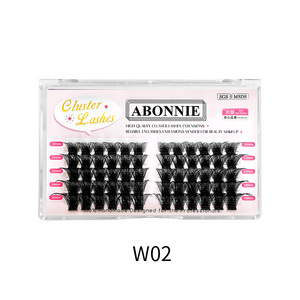 Abonnie Segmented False Eyelashes Mink <b>Fur</b> Thick Style DIY Heat Fused Extension Kits - Product Image 5