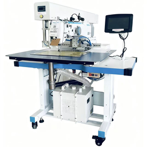 Máquina de coser industrial programable de cama plana de una aguja para ribetes de bolsillos, de alta velocidad, automática, para solapas de camisas - Product Image 1