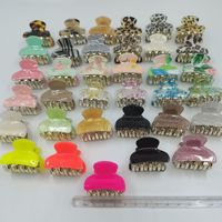 Ornements de cheveux de plaque d'acide acétique coréen 4cm petit Clip de préhension simple filles petites griffes de cheveux pince à cheveux en gros