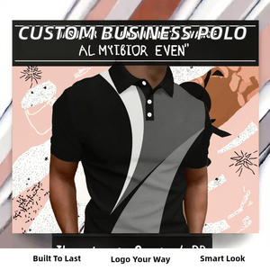 Camisas de Negocios de Punto Comprimido al por Mayor para Caballero, Uniformes con Bordado y Estampado, Lisas, Casuales, Unisex, para Golf, Manga Corta - Product Image 2